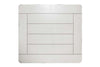 Image of Bridgeport White Nautical Beach Theme End Table With Shelf And Rope Accents