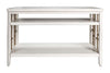 Image of Bridgeport White Nautical Beach Theme Sofa Table With Two Shelves And Rope Accents