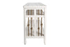 Image of Bridgeport White Nautical Beach Theme Sofa Table With Two Shelves And Rope Accents