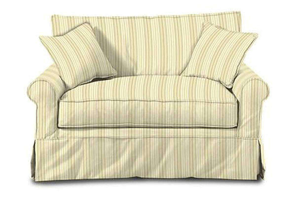 Brigid 58 Inch Slipcovered Chair And A Half Twin Sleeper