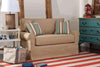 Image of Brigid 58 Inch Slipcovered Chair And A Half Twin Sleeper