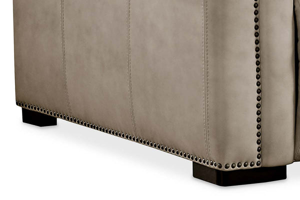 Savion Taupe "Quick Ship" Leather Living Room Furniture Collection