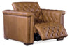 Image of Bromley Coin Power Quick Ship Chesterfield Leather Recliner Chair