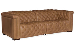 Bromley Coin Chesterfield 88 Inch "Quick Ship" Wall Hugger Power Leather Reclining Sofa - OUT OF STOCK UNTIL 12/24/2021