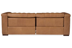 Bromley Coin Chesterfield 88 Inch "Quick Ship" Wall Hugger Power Leather Reclining Sofa - OUT OF STOCK UNTIL 12/24/2021