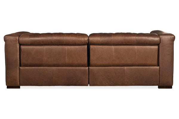 Bromley Lodge Chesterfield 88 Inch "Quick Ship" Wall Hugger Power Leather Reclining Sofa- OUT OF STOCK UNTIL 12/29/21