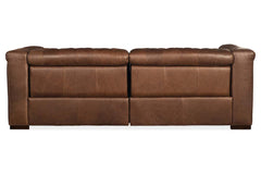 Bromley Lodge Chesterfield 88 Inch "Quick Ship" Wall Hugger Power Leather Reclining Sofa- OUT OF STOCK UNTIL 12/29/21