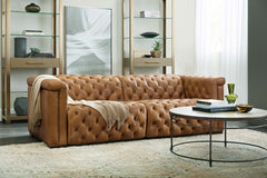 Bromley Coin Chesterfield 88 Inch "Quick Ship" Wall Hugger Power Leather Reclining Sofa - OUT OF STOCK UNTIL 12/24/2021