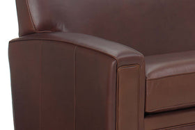 Burton 80 Inch Leather Tight Back Queen Sleeper Sofa