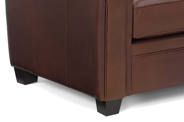 Burton 80 Inch "Designer Style" Leather Tight Back Queen Sleeper Sofa