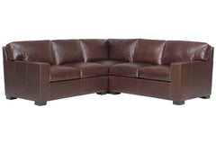 Caden Contemporary 3 Piece  Leather Sectional