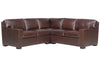 Image of Caden Contemporary 3 Piece  Leather Sectional