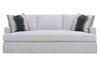 Image of Candice I 89 Inch Single Bench Cushion Three Backs Fabric Slipcovered Sofa