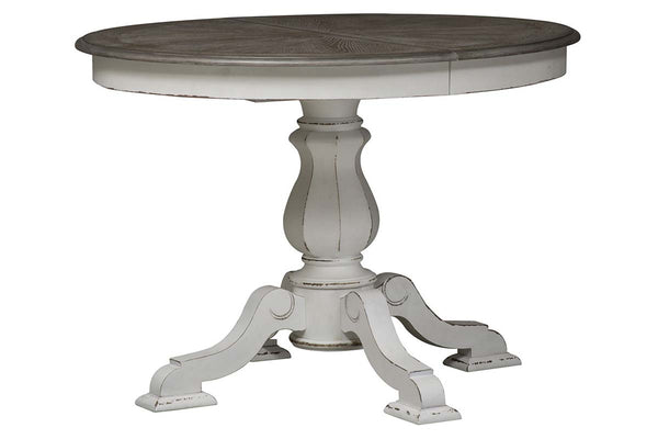 Canterbury 5 Piece Antique White Pedestal Table Dining Set