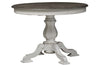 Image of Canterbury 5 Piece Antique White Single Leaf Pedestal Table Dining Set