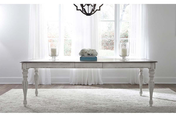 Canterbury 5 Piece Antique White Single Leaf Leg Table Dining Set