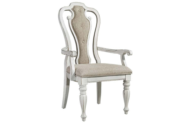 Canterbury 7 Piece Antique White Single Leaf Leg Table Dining Set