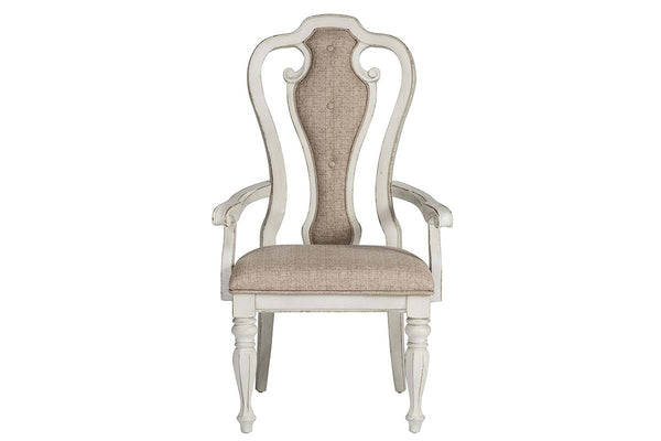 Canterbury 7 Piece Antique White Double Leaf Leg Table Dining Set