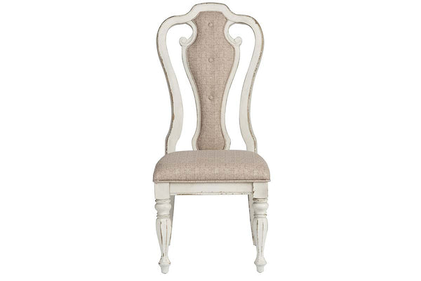 Canterbury 5 Piece Antique White Single Leaf Pedestal Table Dining Set