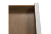 Image of Canterbury Antique White Chair Side Table With Single Drawer And Door Storage