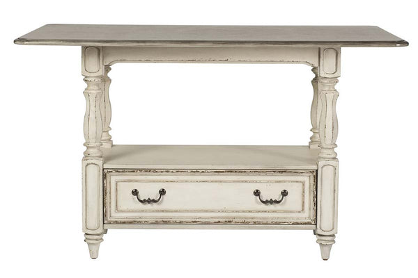 Canterbury 5 Piece Antique White Counter Height Gathering Table Dining Set