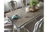 Image of Canterbury 7 Piece Antique White Single Leaf Leg Table Dining Set