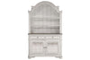 Image of Canterbury Traditional Antique White Storage Dining Buffet With Lighted Hutch