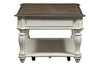 Image of Canterbury Large Distressed Antique White Lift Top Coffee Table With Shelf