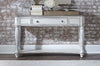 Image of Canterbury Antique White Sofa Console Table With Single Drawer And Shelf