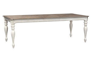 Canterbury 5 Piece Antique White Double Leaf Leg Table Dining Set
