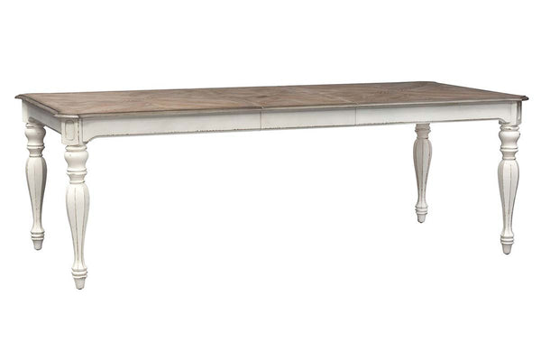 Canterbury 5 Piece Antique White Double Leaf Leg Table Dining Set