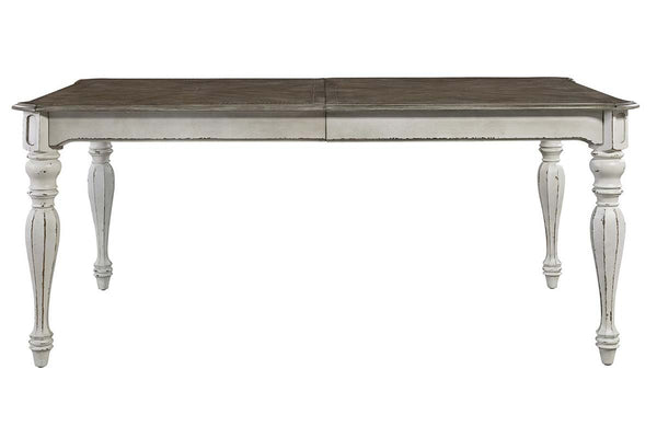 Canterbury 7 Piece Antique White Single Leaf Leg Table Dining Set