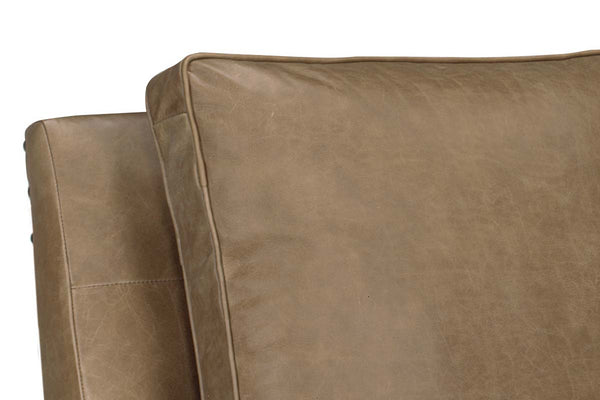 Carlisle Leather Track Arm Small Scale Pillow Back Recliner