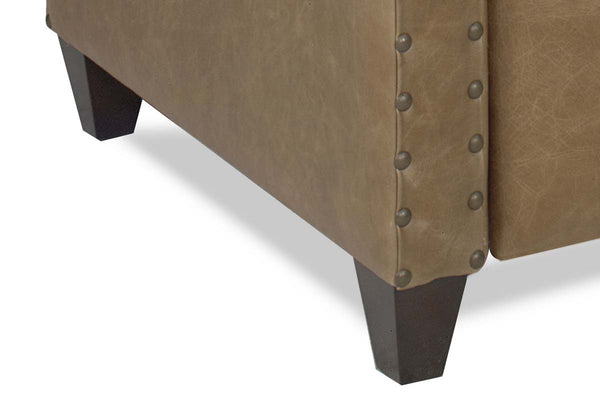 Carlisle Leather Track Arm Small Scale Pillow Back Recliner