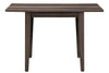 Image of Carson 3 Piece Drop Leaf Dining Table Set In Greystone Finish With Upholstered Back Side Chairs