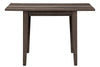 Image of Carson 3 Piece Drop Leaf Dining Table Set In Greystone Finish With Slat Back Side Chairs