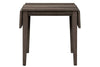 Image of Carson 3 Piece Drop Leaf Dining Table Set In Greystone Finish With Slat Back Side Chairs
