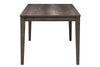 Image of Carson 6 Piece Rectangular Leg Table Dining Set In Greystone Finish With Upholstered Chairs And Dining Bench