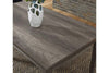 Image of Carson 6 Piece Rectangular Leg Table Dining Set In Greystone Finish With Slat Back Chairs And Dining Bench