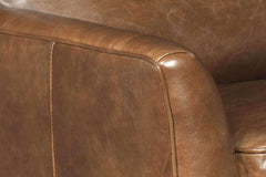 Christian Quick Ship Wing Arm Transitional Leather Recliner