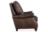 Image of Gordon Cocoa Quick Ship Classic Leather Recliner With Tufting Details