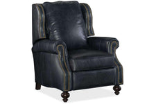 Paulson Maurice Quick Ship Traditional Wing Back Leather Recliner