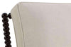 Image of Viola Fabric Accent Chair With Decorative Wood Base
