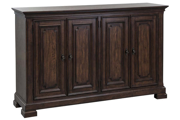 Chauncey Traditional Door Storage Dining Buffet With Antique Brownstone Finish