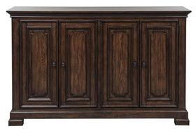 Chauncey Traditional Door Storage Dining Buffet With Antique Brownstone Finish