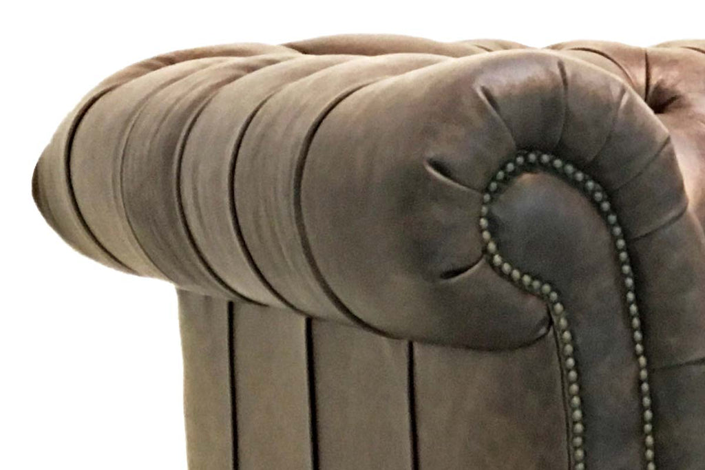 Tufted Leather Sleeper Sofa