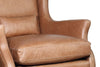 Image of Cody "Quick Ship" Flare Arm Wing Back Leather Chair - OUT OF STOCK UNTIL 10/30/2023