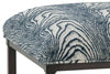 Image of Contessa 50 Inch Long "Designer Style" Fabric Coffee Table With Oil Rubbed Bronze Metal Base