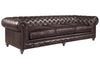 Image of Cornelius 118" Inch "Quick Ship" Tufted Leather Chesterfield Sofa