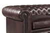 Image of Cornelius  90" Inch "Quick Ship" Tufted Leather Chesterfield Sofa-OUT OF STOCK UNTIL 10/22/2021